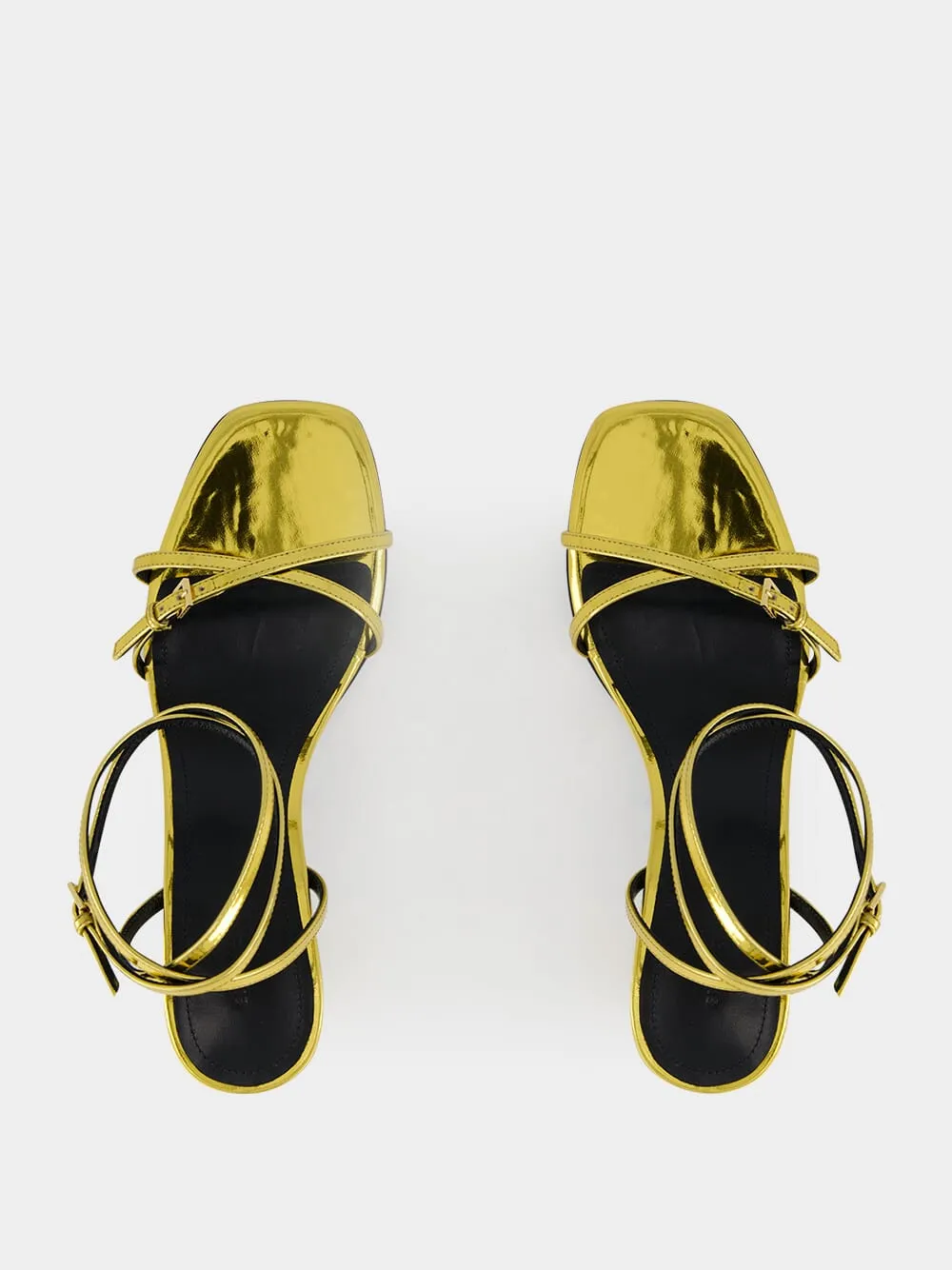 G Cube Strap Sandals in Gold sold by Fashion Clinic product image thumbnail 4