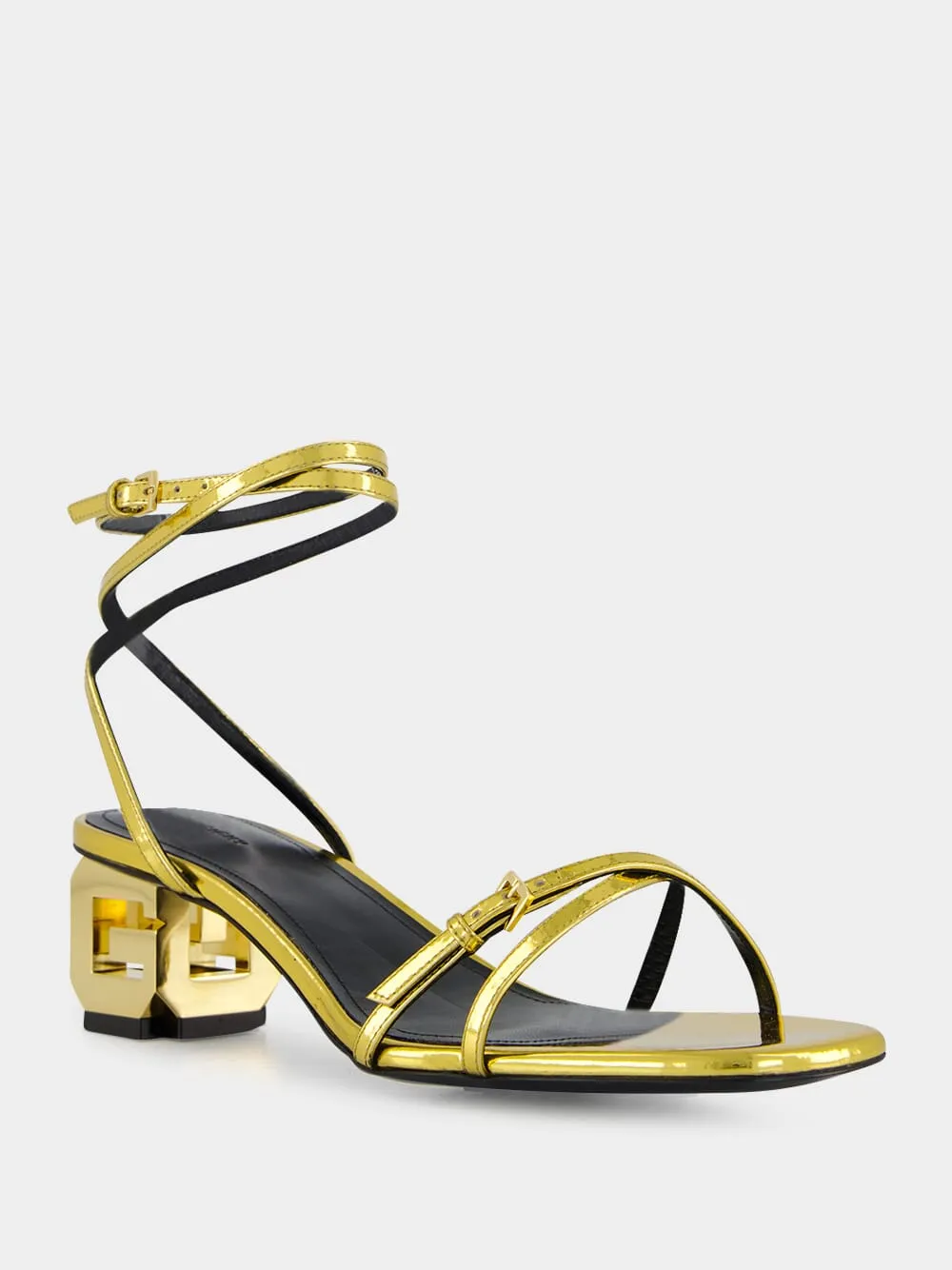 G Cube Strap Sandals in Gold sold by Fashion Clinic product image thumbnail 2