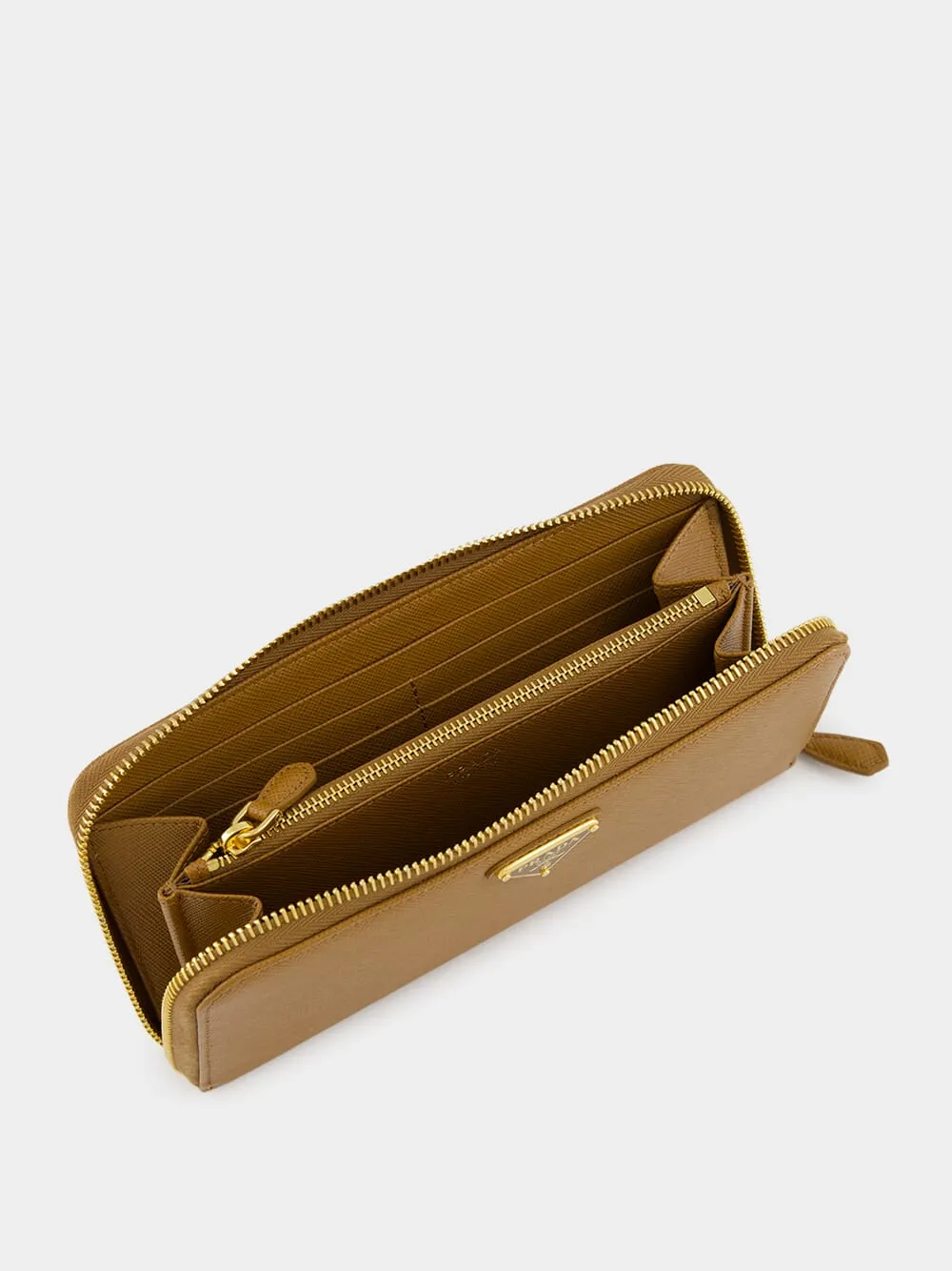 Caramel Saffiano Leather Large Wallet sold by Fashion Clinic product image thumbnail 3