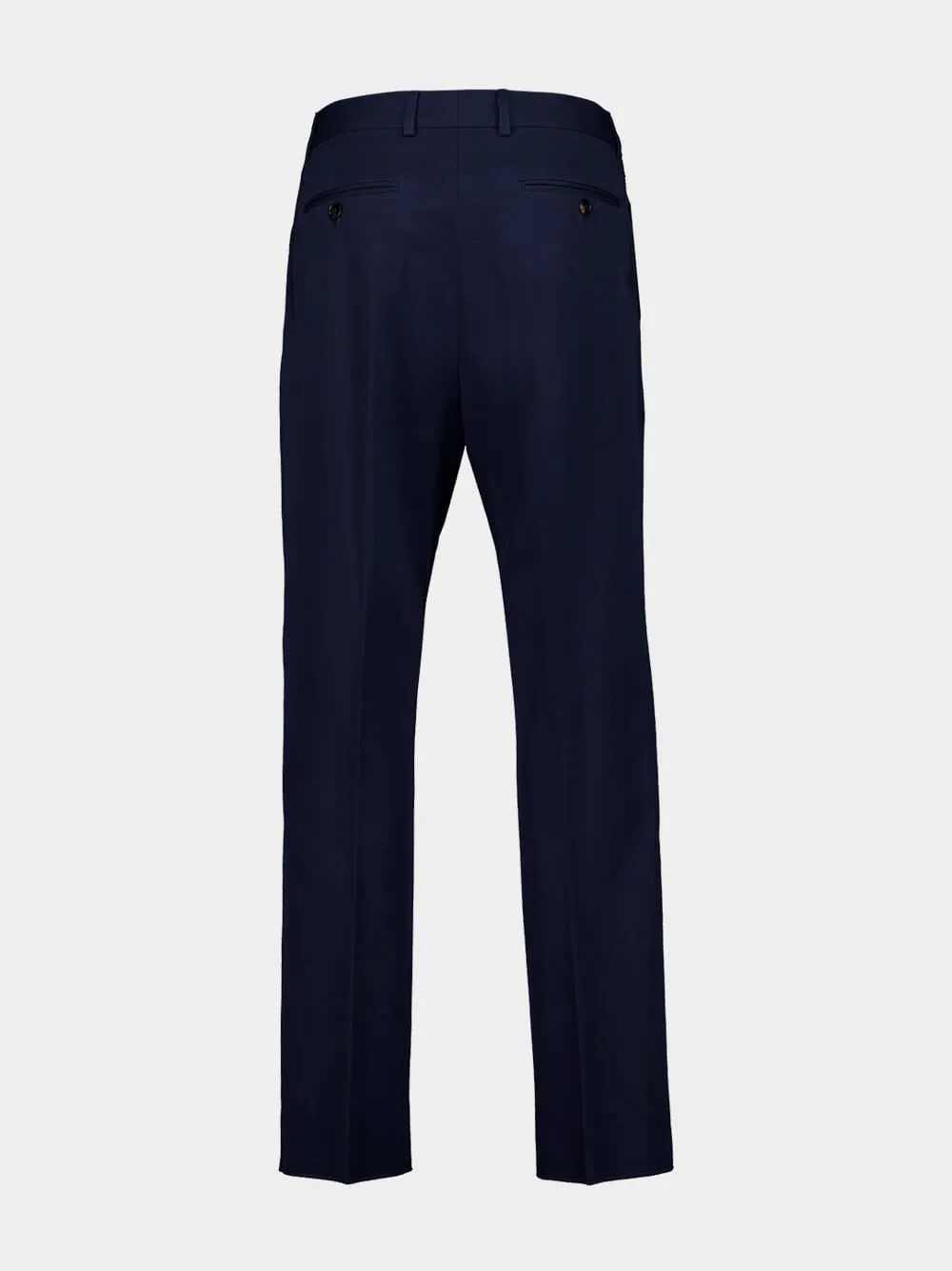 Blue Cotton Gabardine Pant with Web sold by Fashion Clinic product image thumbnail 2