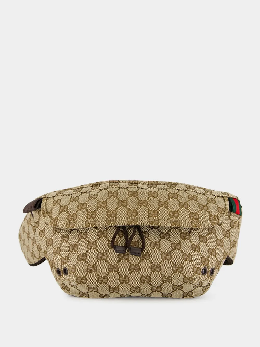Beige and Ebony Small GG Belt Bag sold by Fashion Clinic