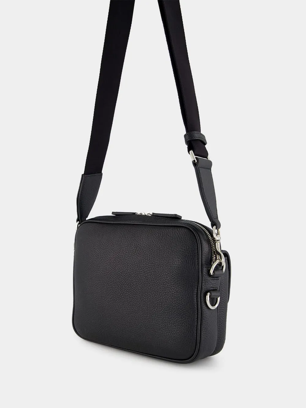 Black Small Crossbody Bag with Web sold by Fashion Clinic product image thumbnail 5