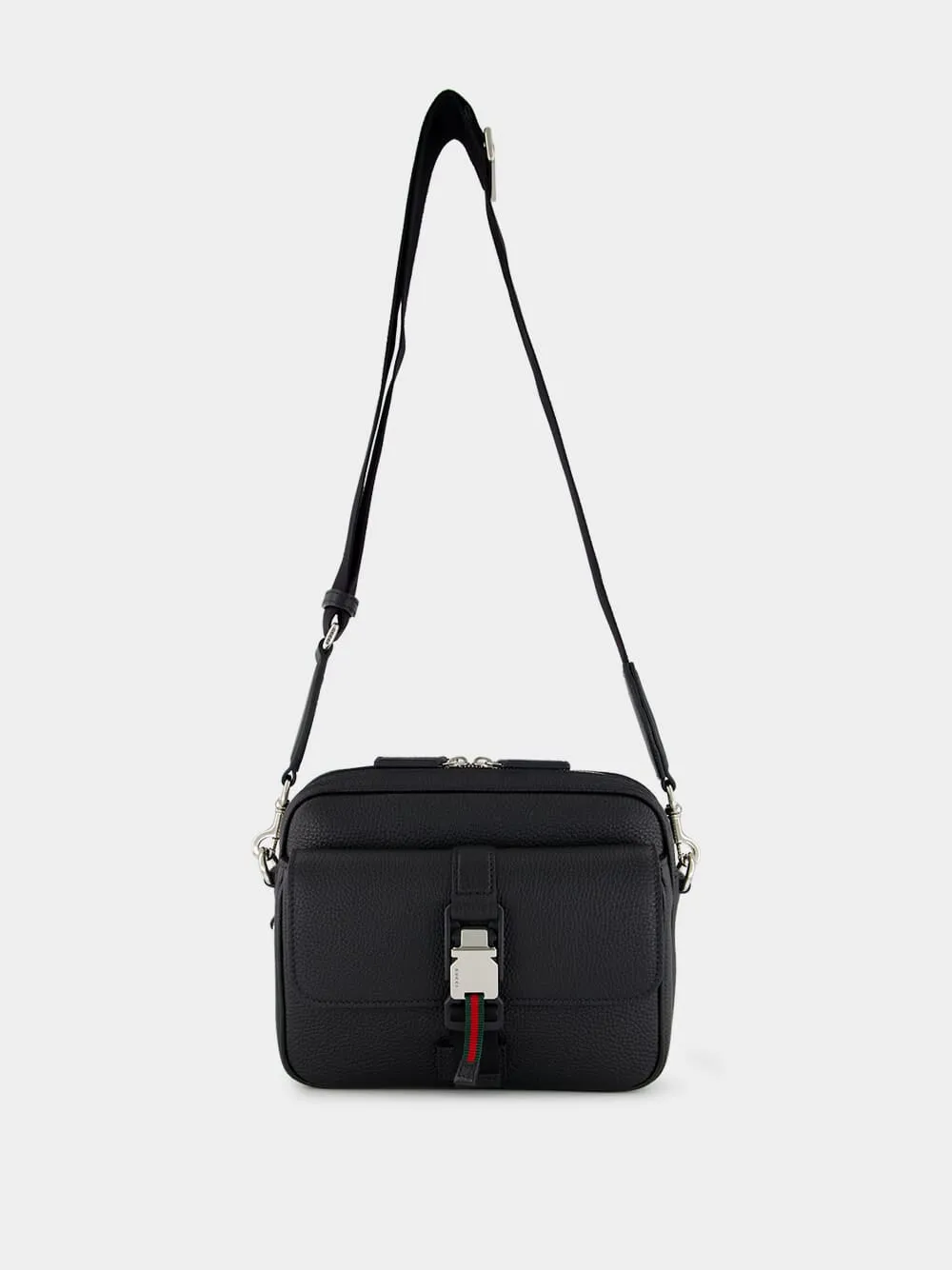 Black Small Crossbody Bag with Web sold by Fashion Clinic product image thumbnail 2