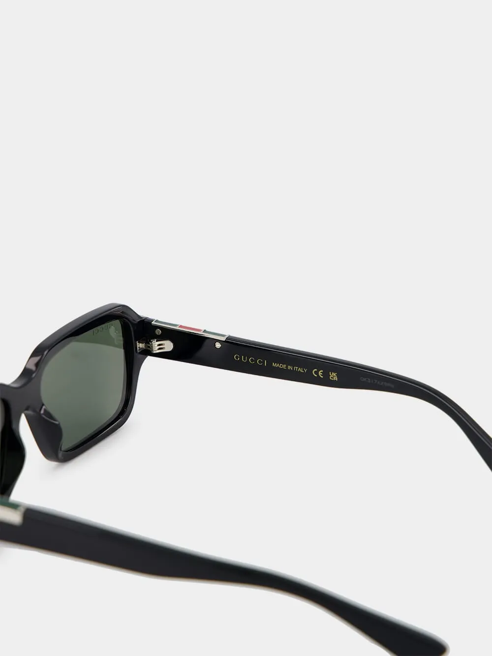 Rectangular Frame Sunglasses in Black sold by Fashion Clinic product image thumbnail 4