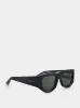 Black Rectangular-Frame Sunglasses sold by Fashion Clinic
