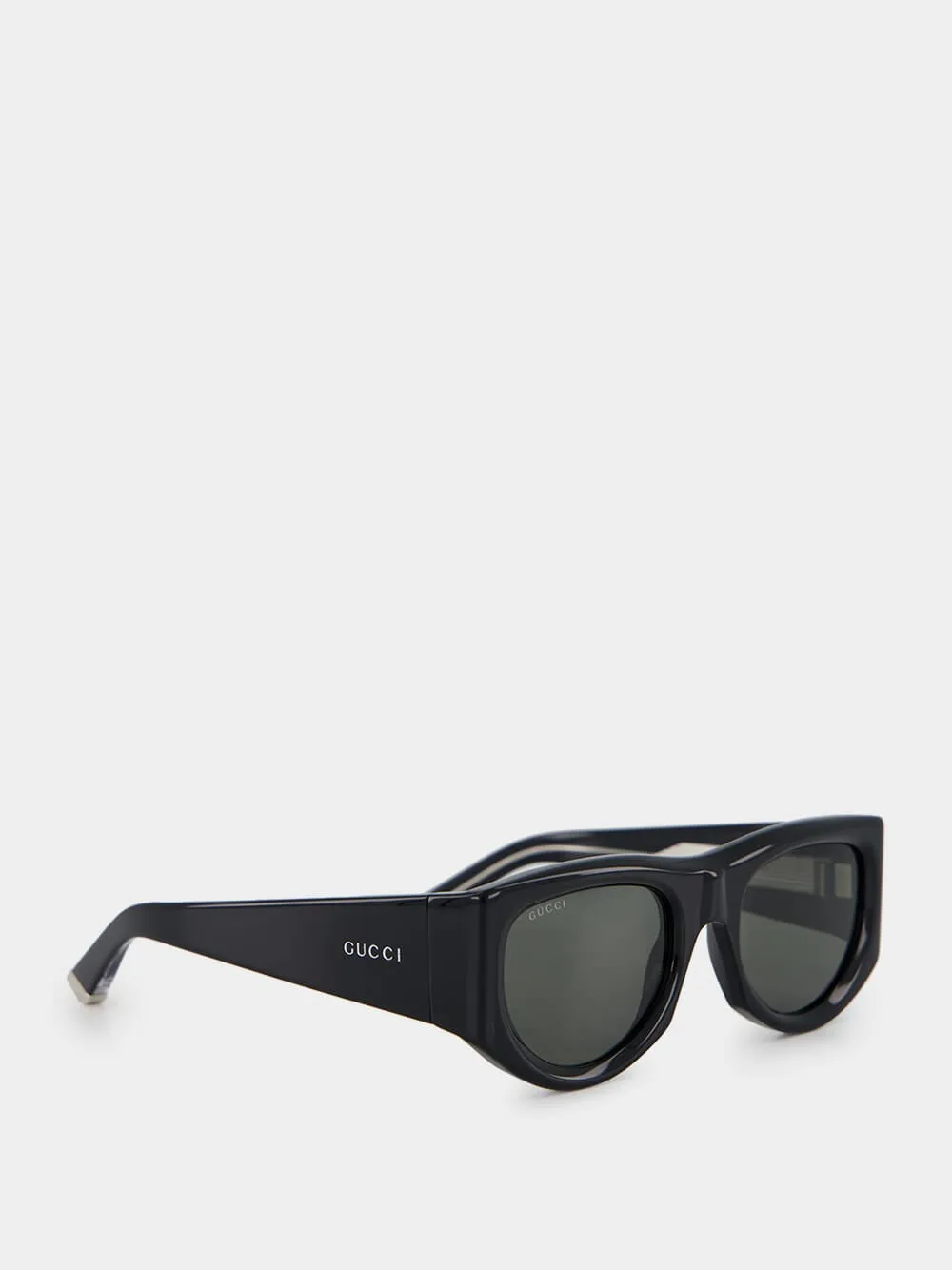 Black Rectangular-Frame Sunglasses sold by Fashion Clinic product image thumbnail 2