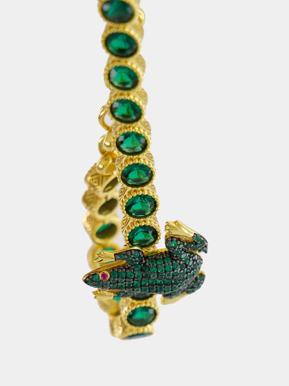 Green Frog Tennis Bracelet sold by Fashion Clinic product image thumbnail 3