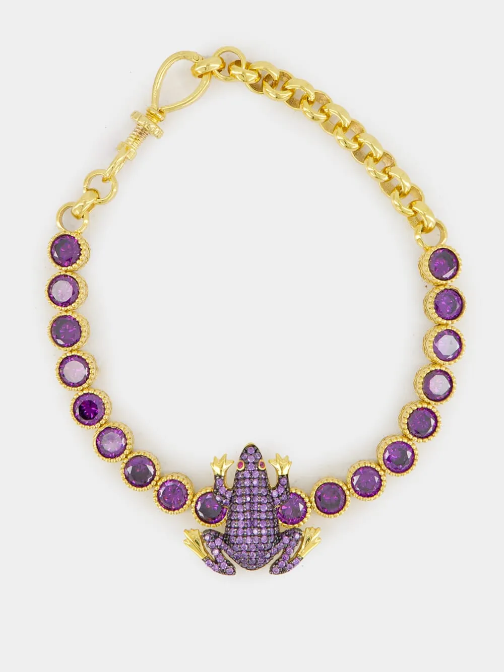 Purple Frog Tennis Bracelet sold by Fashion Clinic product image thumbnail 4