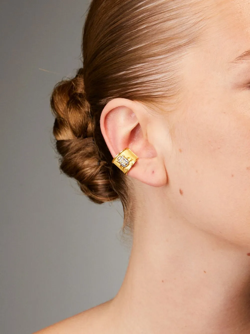 Gold Scarab Right Earcuff sold by Fashion Clinic product image thumbnail 2