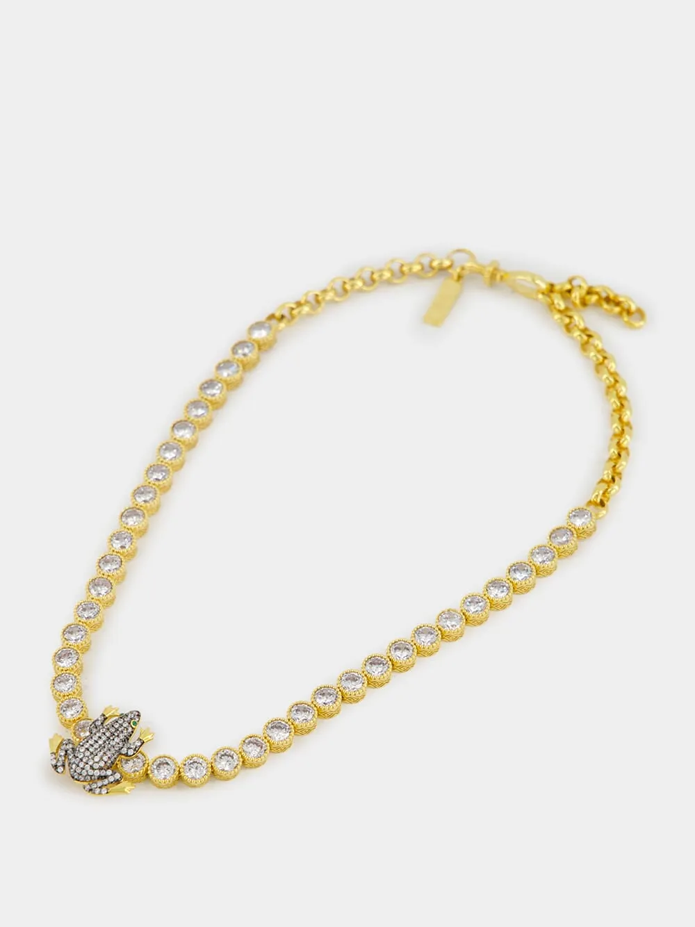 Gold Frog Tennis Necklace sold by Fashion Clinic product image thumbnail 3