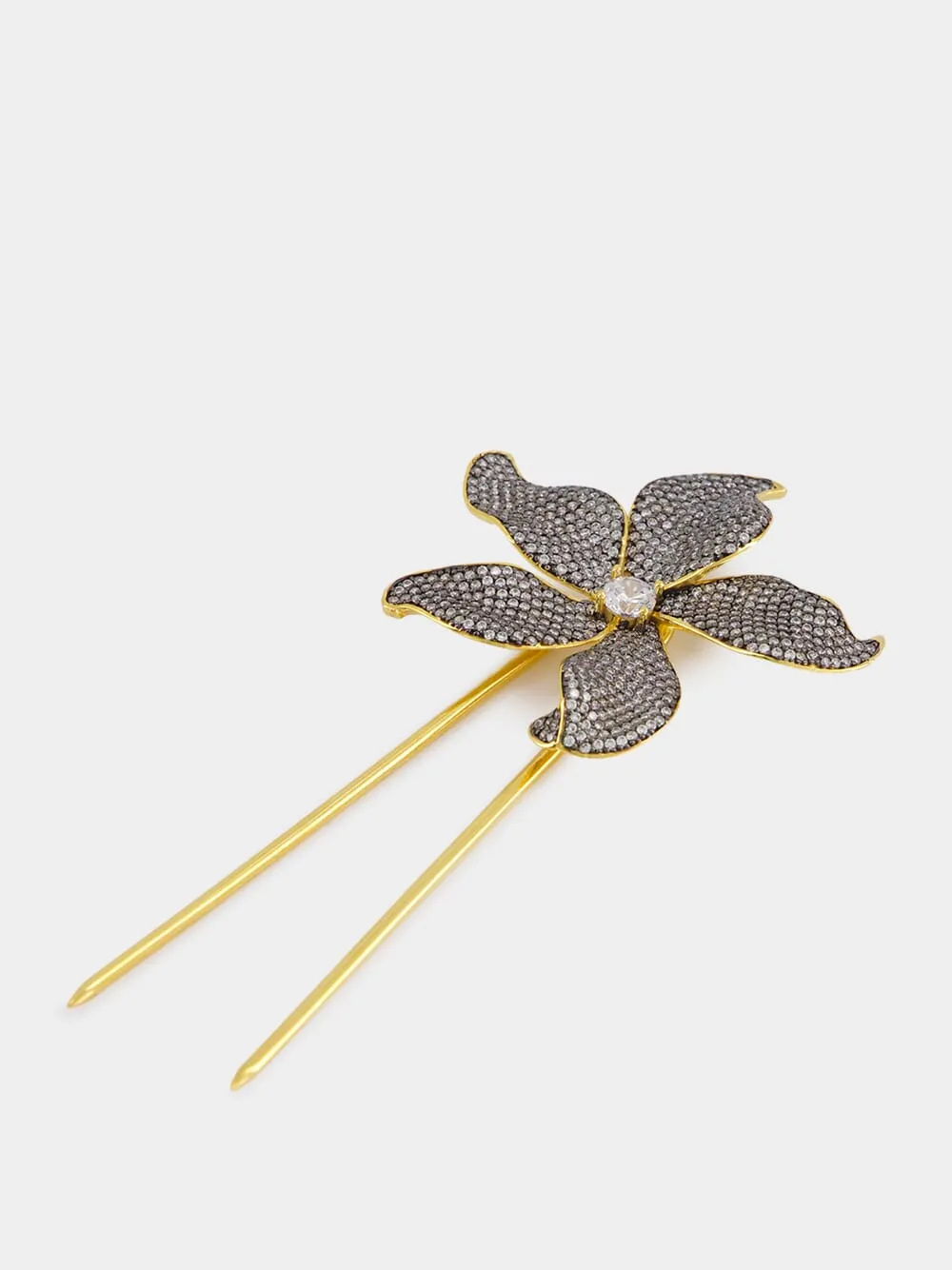 Crystal Gold Hair Pin Lilium sold by Fashion Clinic product image thumbnail 2
