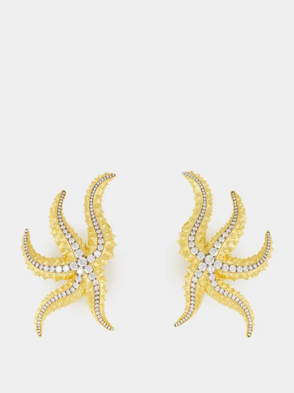 Gold Sirena Earrings sold by Fashion Clinic