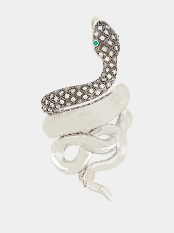 Platinum-Plated Serpentino Left Ear Cuff sold by Fashion Clinic