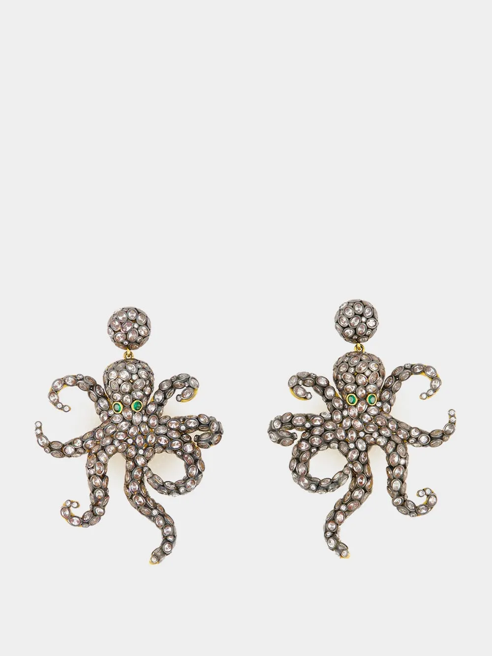Gold-Plated Octopus Earrings sold by Fashion Clinic