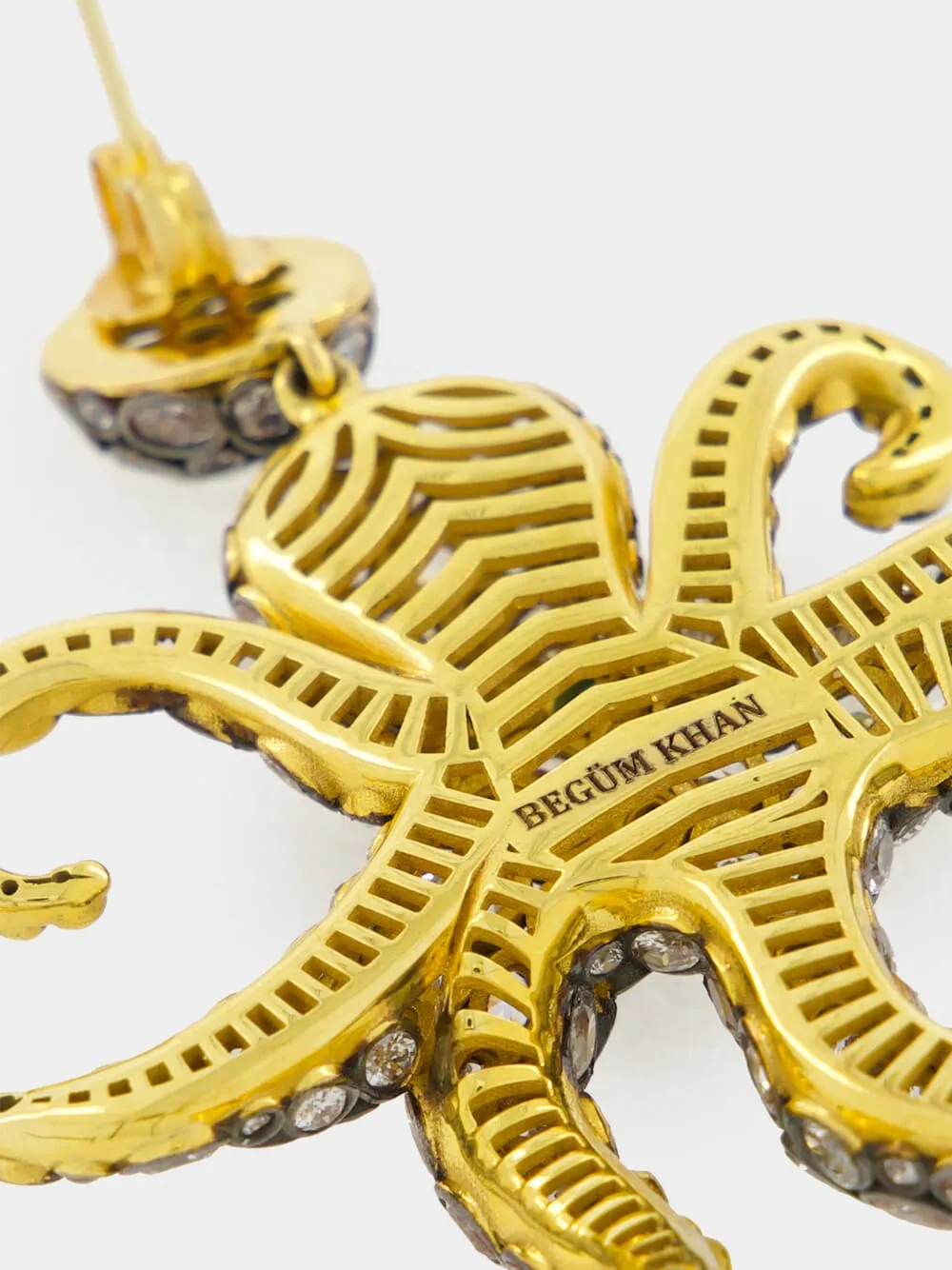 Gold-Plated Octopus Earrings sold by Fashion Clinic product image thumbnail 3
