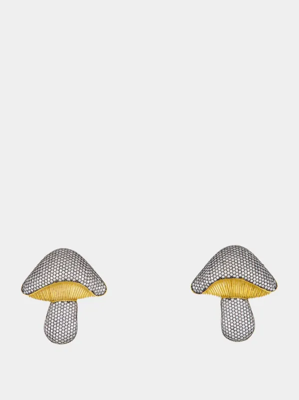 Gold-Plated Mushroom Earrings sold by Fashion Clinic