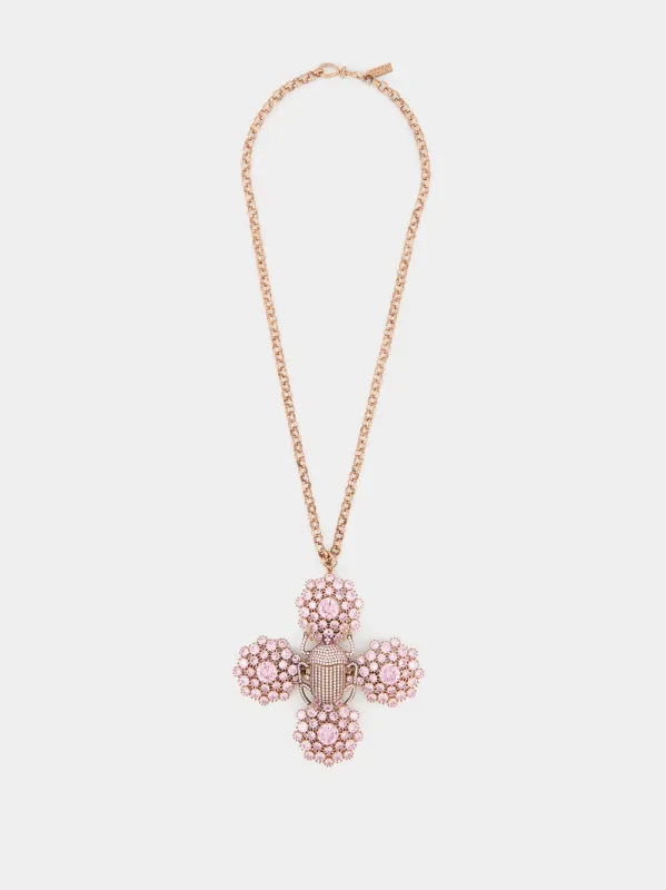 Pharaoh Cross Necklace in Rose Gold sold by Fashion Clinic