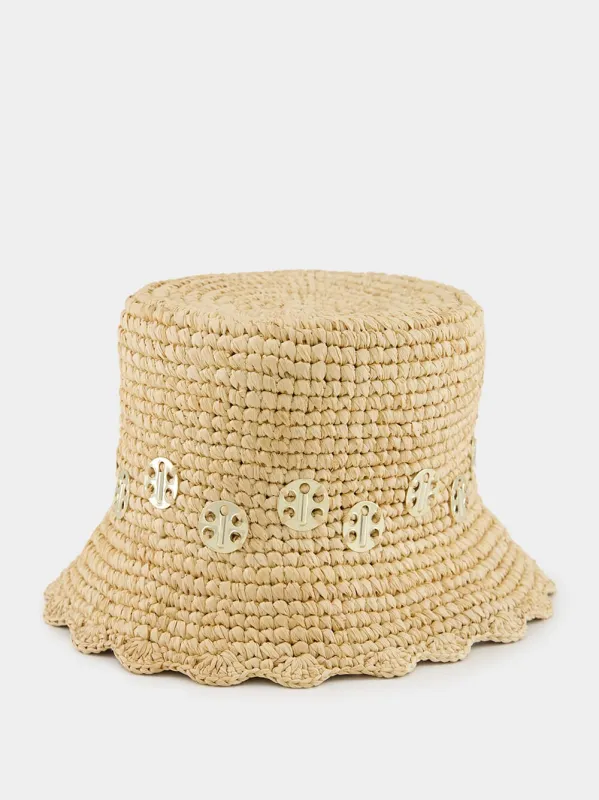 Natural Raffia Bucket Hat sold by Fashion Clinic