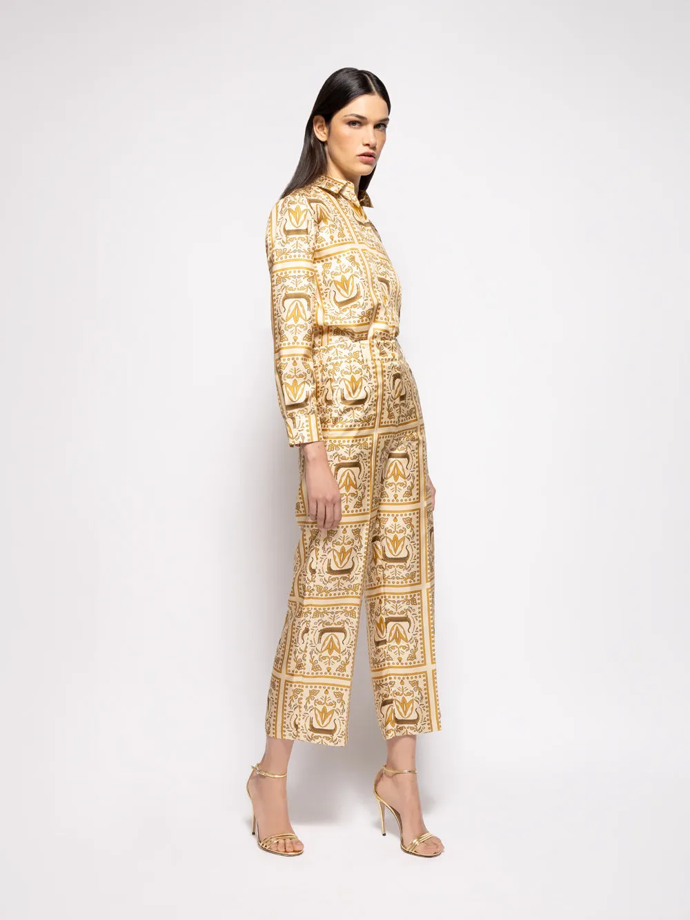 Ametista Crocoprint Printed Silk Twill Shirt sold by Fashion Clinic product image thumbnail 4