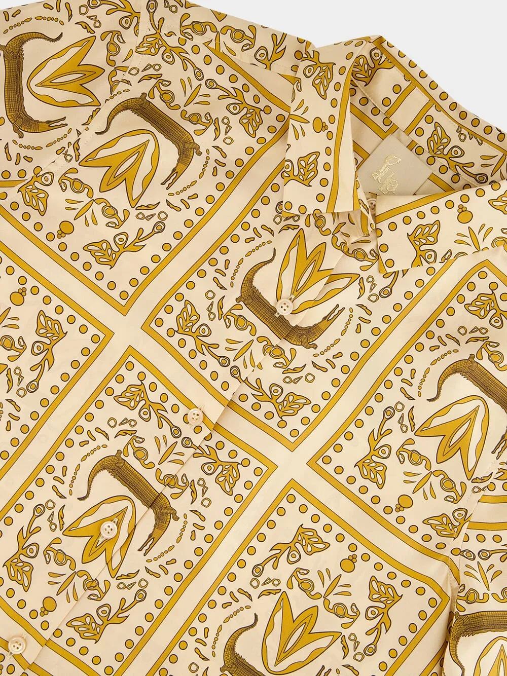 Ametista Crocoprint Printed Silk Twill Shirt sold by Fashion Clinic product image thumbnail 5