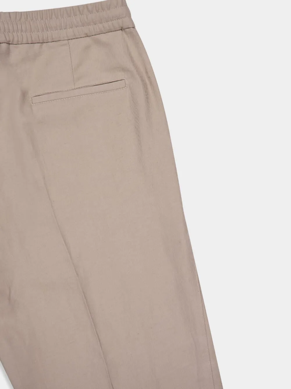 Beige Tapered-Leg Trousers sold by Fashion Clinic product image thumbnail 4