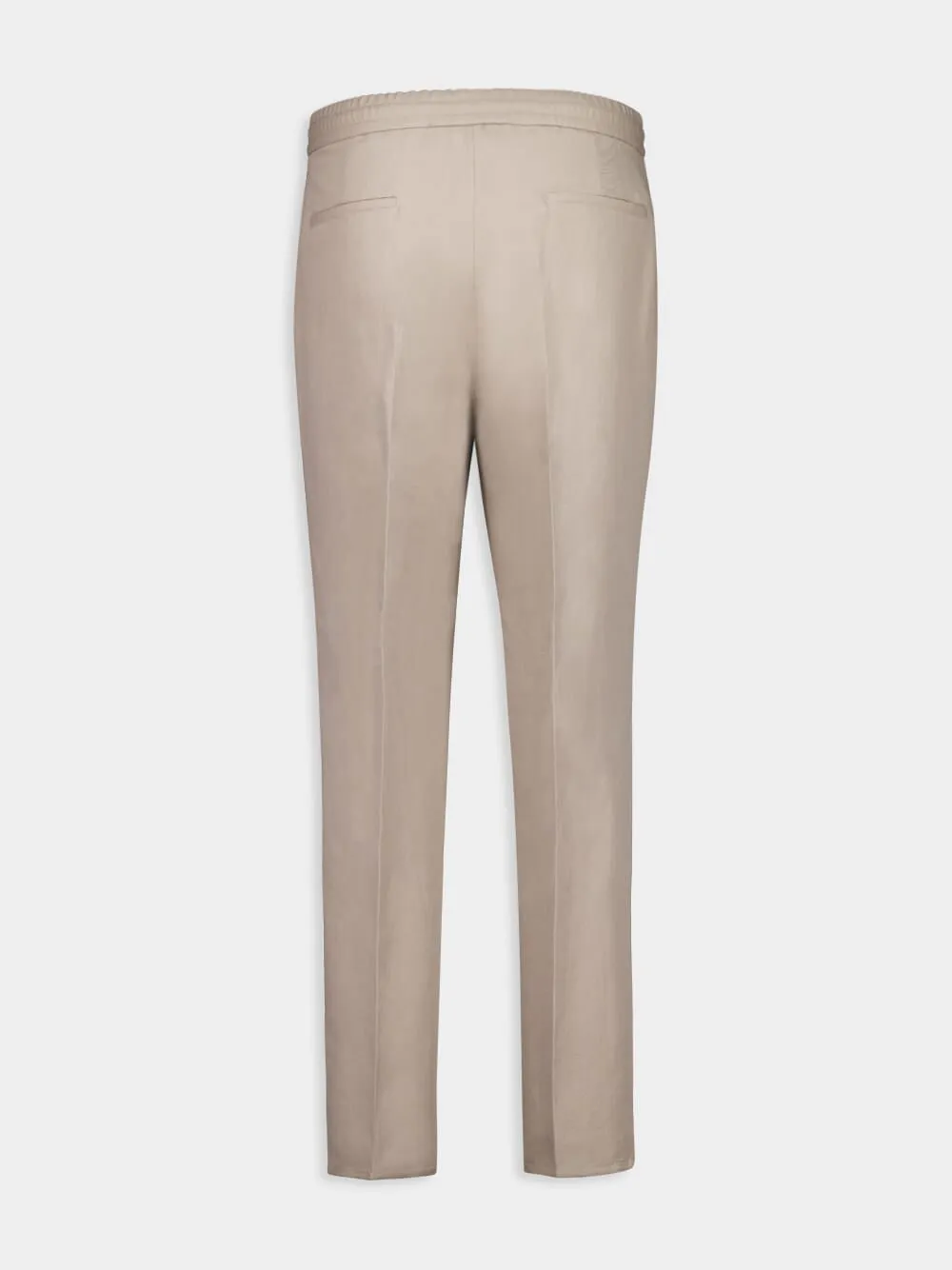 Beige Tapered-Leg Trousers sold by Fashion Clinic product image thumbnail 2
