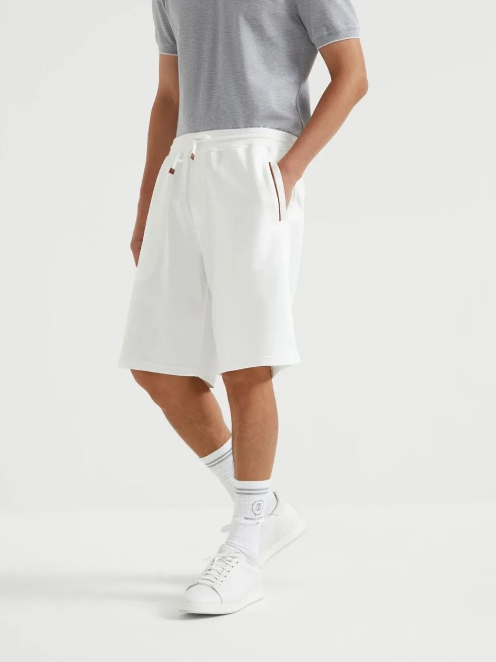 Off-White Techno Cotton French Terry Shorts sold by Fashion Clinic product image thumbnail 2