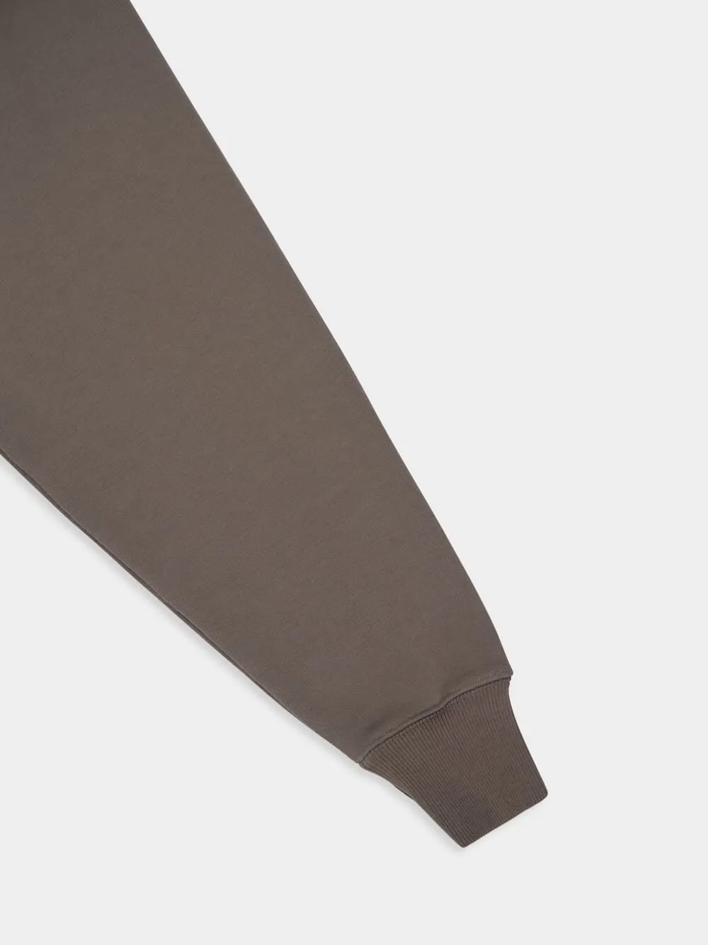 Grey Zip-Up Sweatshirt with Tonal Patch sold by Fashion Clinic product image thumbnail 4