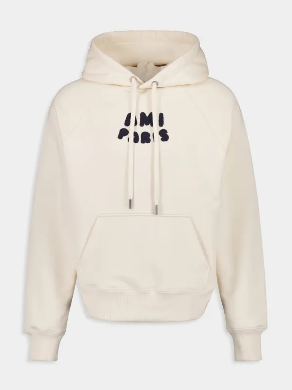 Beige Cotton Sweatshirt with Knitted Patch sold by Fashion Clinic