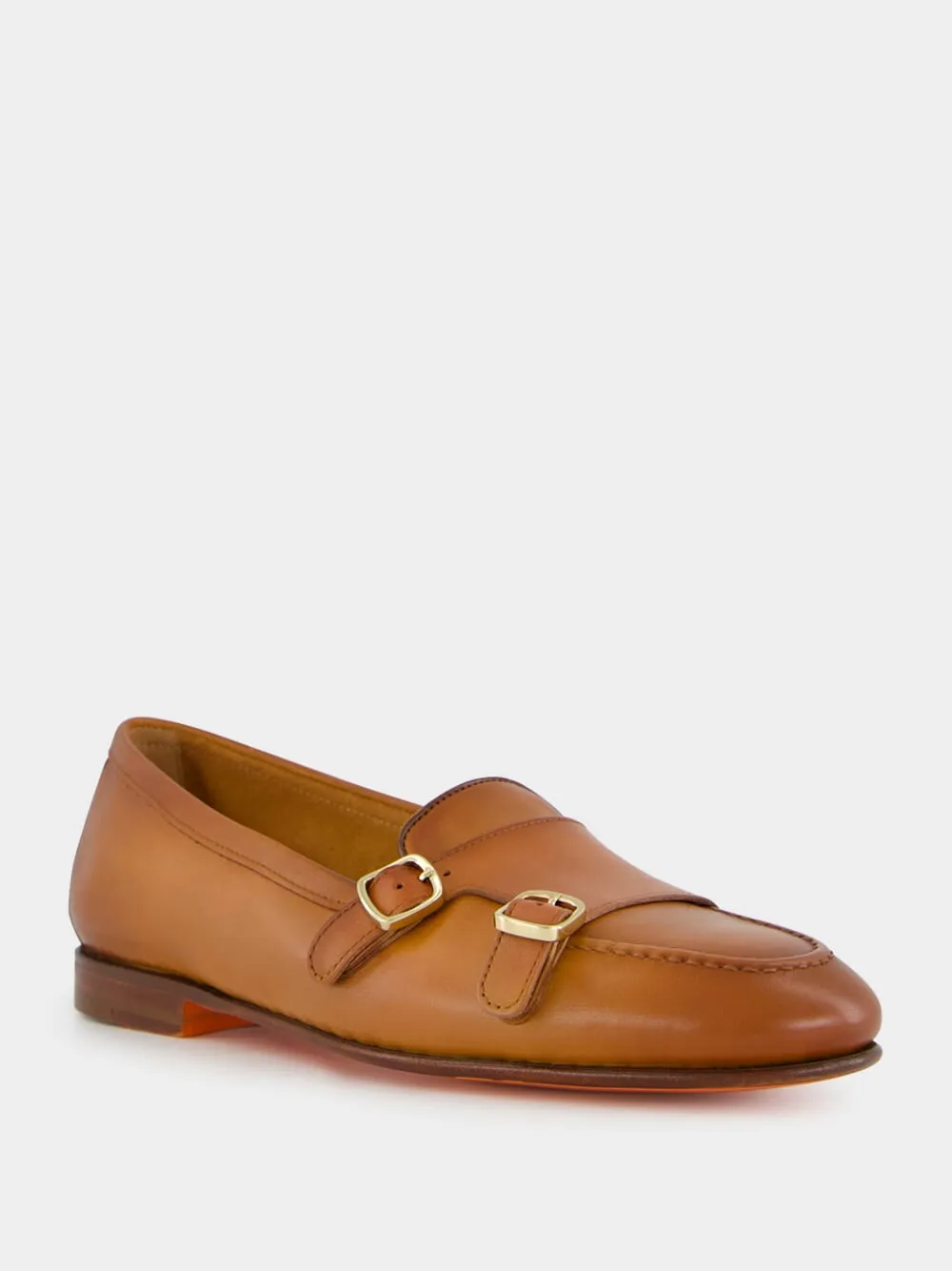 Light Brown Monk Formal Loafers sold by Fashion Clinic product image thumbnail 2