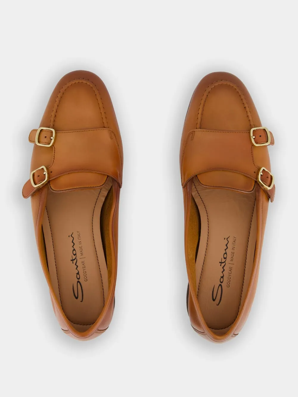 Light Brown Monk Formal Loafers sold by Fashion Clinic product image thumbnail 4