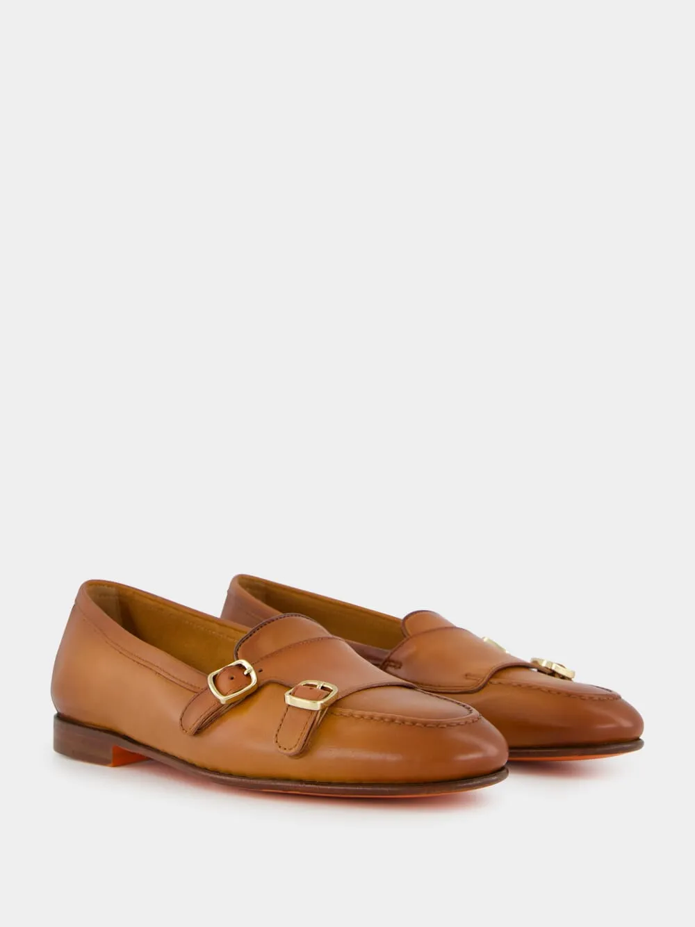 Light Brown Monk Formal Loafers sold by Fashion Clinic product image thumbnail 3