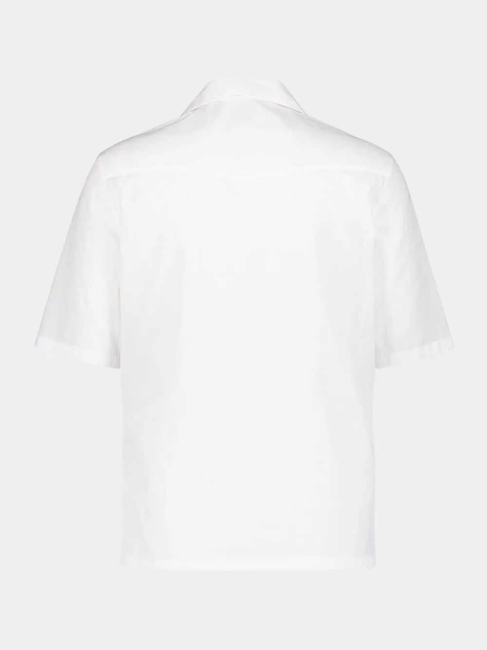White Short-Sleeved Cotton Shirt sold by Fashion Clinic product image thumbnail 2