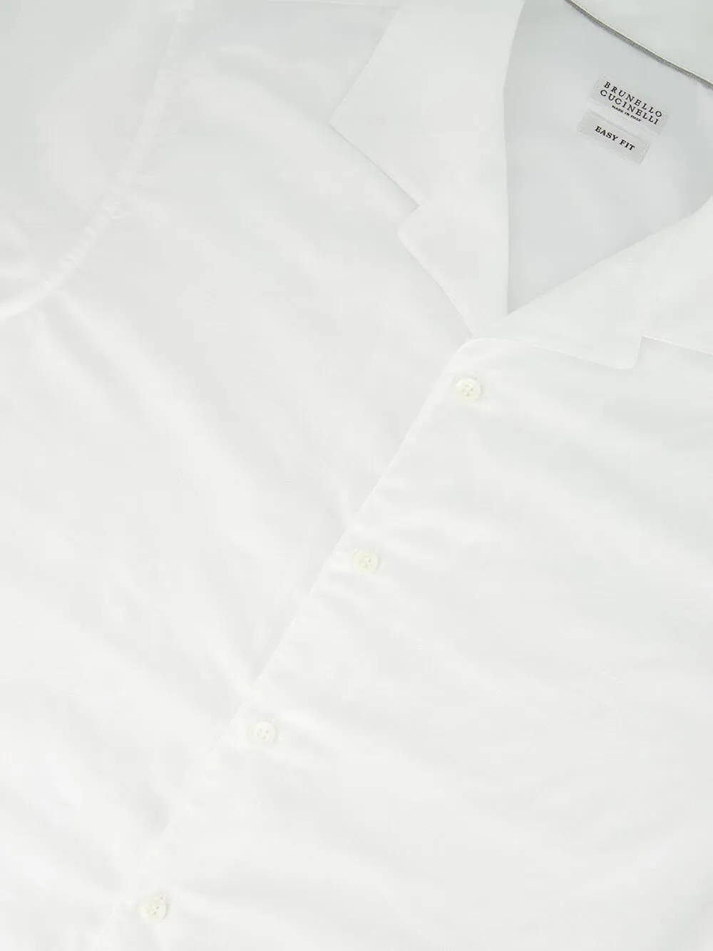 White Short-Sleeved Cotton Shirt sold by Fashion Clinic product image thumbnail 3