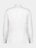 White Linen Striped Long-Sleeve Shirt sold by Fashion Clinic