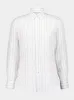 White Linen Striped Long-Sleeve Shirt sold by Fashion Clinic