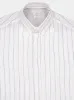 White Linen Striped Long-Sleeve Shirt sold by Fashion Clinic