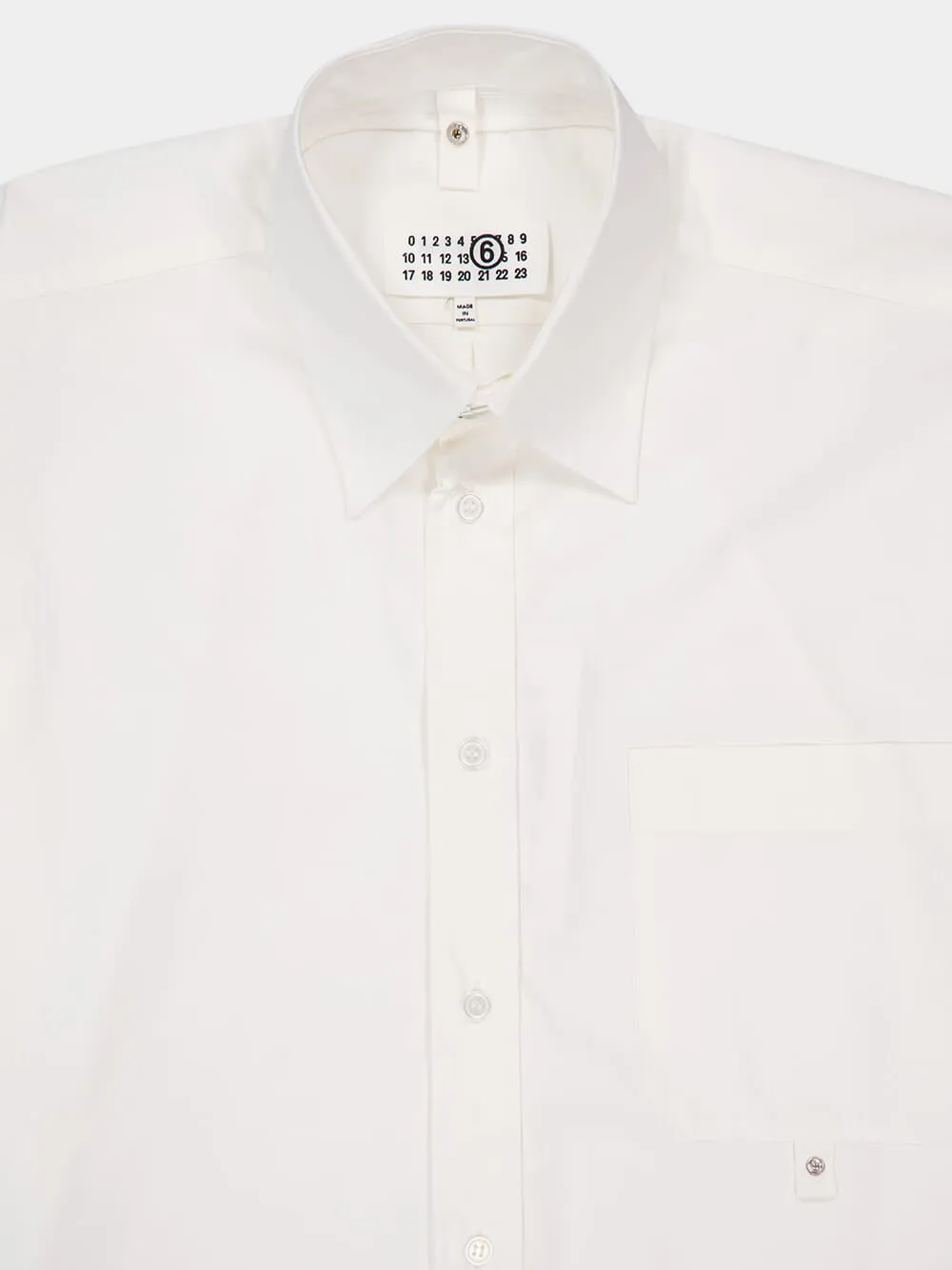 White Detachable-Collar Long Sleeve Shirt sold by Fashion Clinic product image thumbnail 3