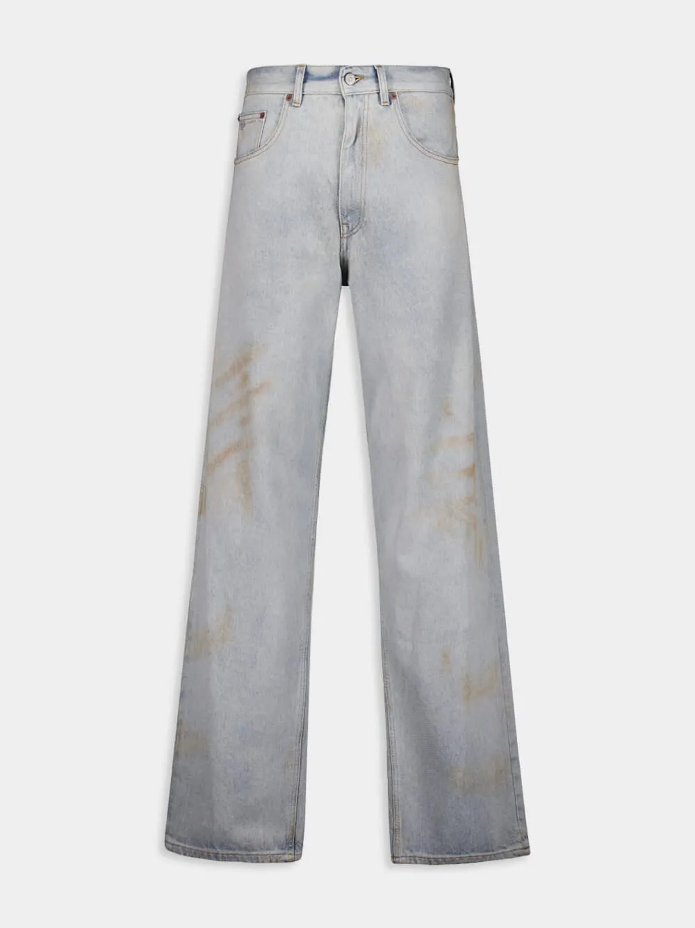 Light Blue Distressed Denim Jeans sold by Fashion Clinic