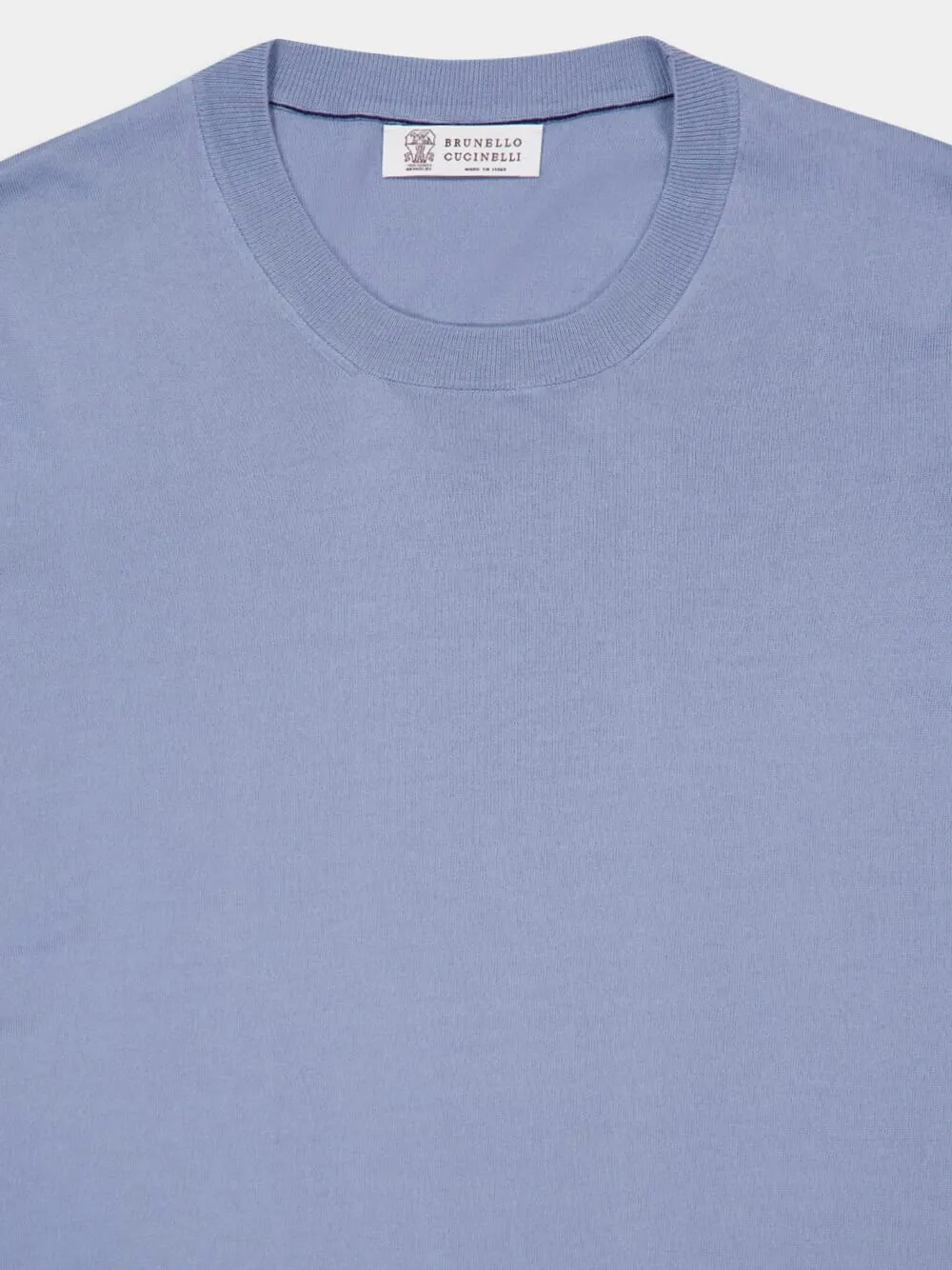 Light Blue Lightweight Cotton Sweater sold by Fashion Clinic product image thumbnail 3