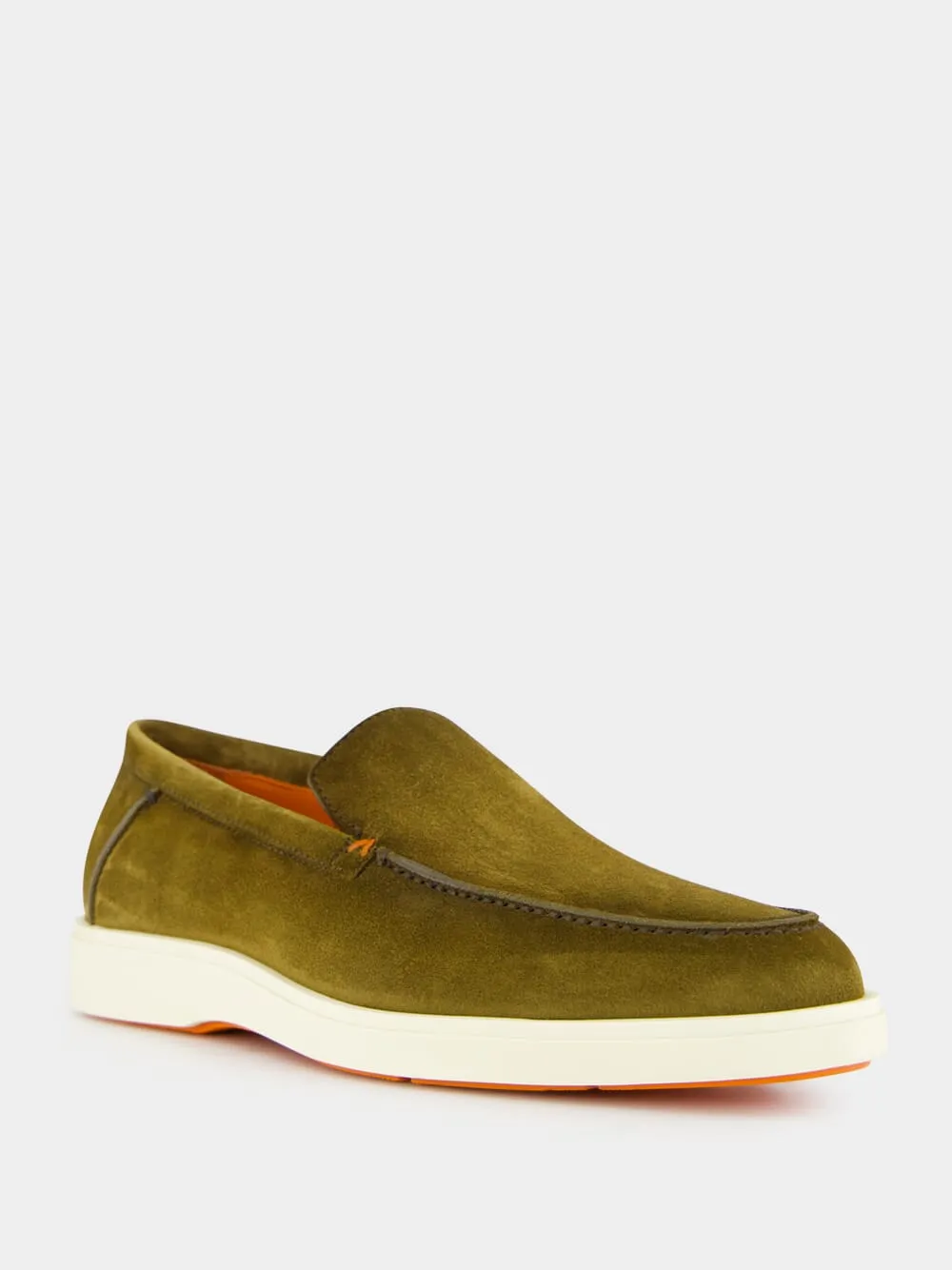Green Suede Loafers with Rubber Sole sold by Fashion Clinic product image thumbnail 2