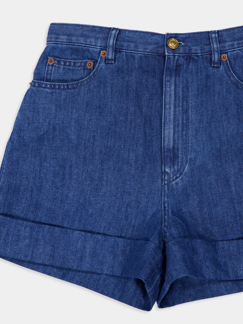 Medium Blue Denim Shorts sold by Fashion Clinic product image thumbnail 3