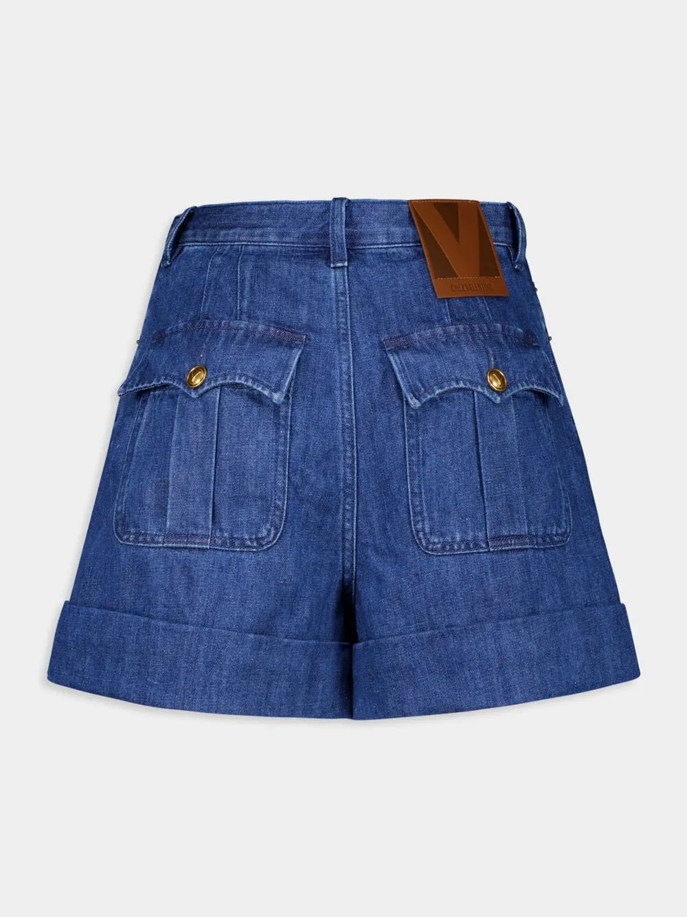 Medium Blue Denim Shorts sold by Fashion Clinic product image thumbnail 2