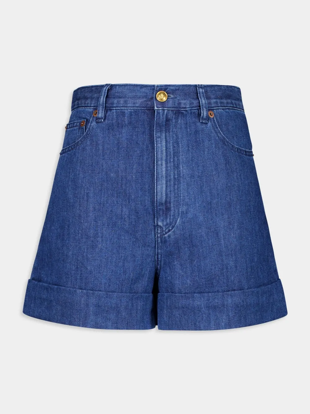 Medium Blue Denim Shorts sold by Fashion Clinic