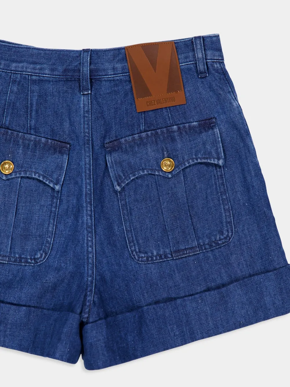 Medium Blue Denim Shorts sold by Fashion Clinic product image thumbnail 4
