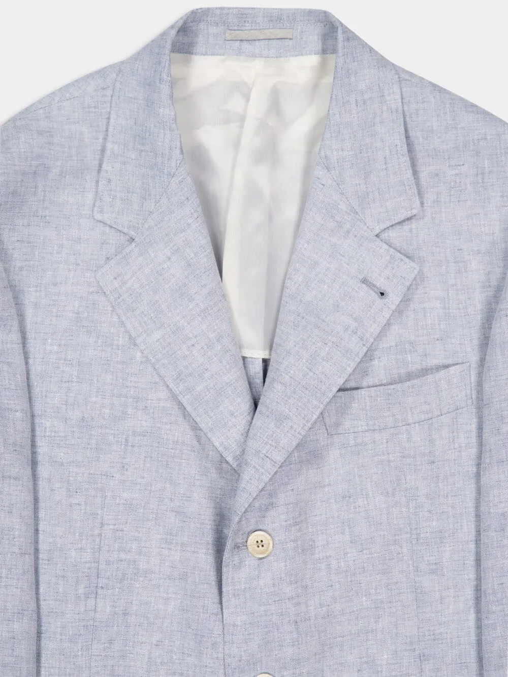 Cosmos Grey Délavé Linen Deconstructed Blazer sold by Fashion Clinic product image thumbnail 5