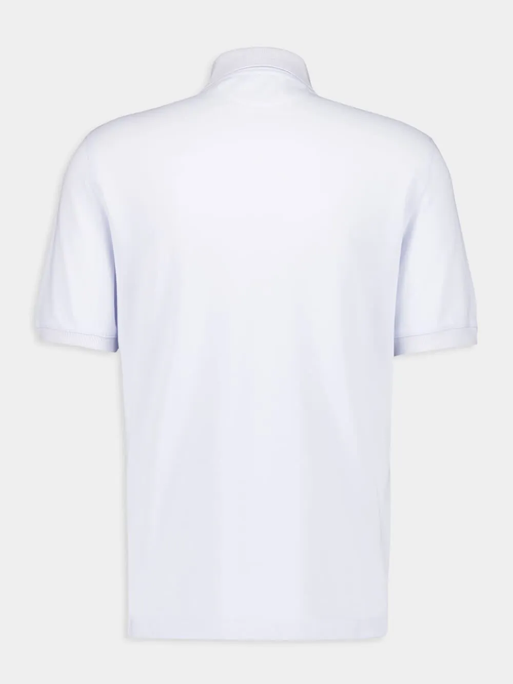 Light Blue Short-Sleeved Cotton Polo Shirt sold by Fashion Clinic product image thumbnail 2