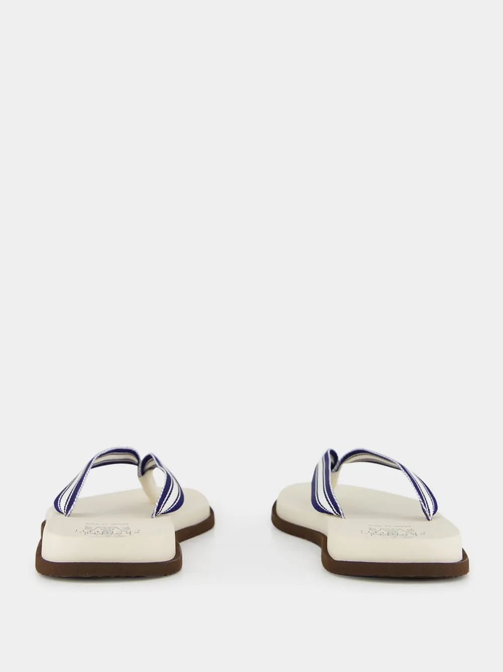 Navy Blue Striped Pool Slides sold by Fashion Clinic product image thumbnail 5