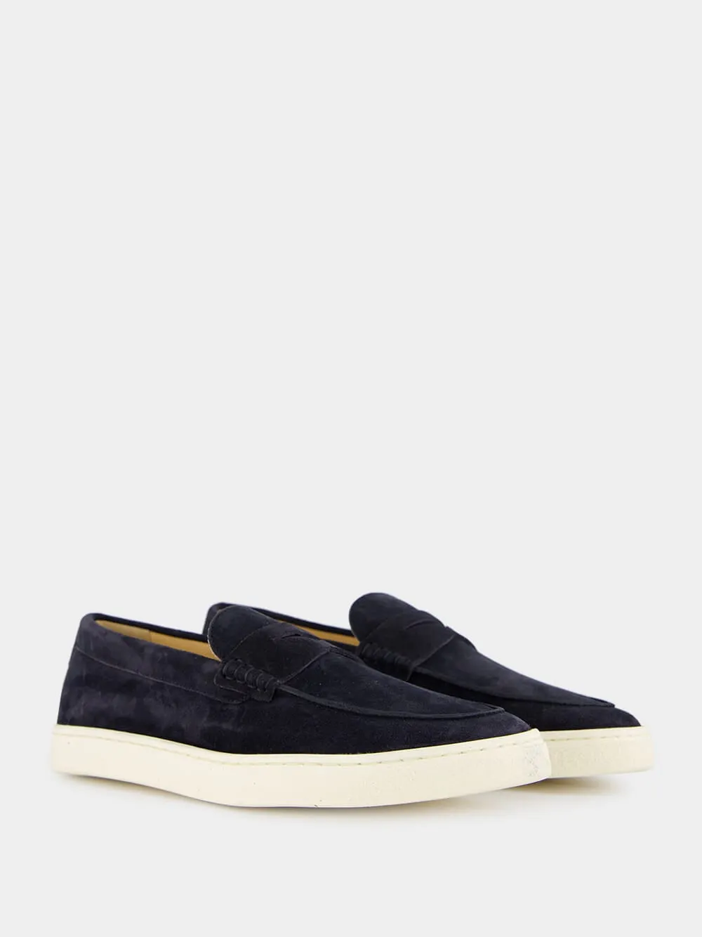 Blue Washed Suede Loafer Sneakers sold by Fashion Clinic product image thumbnail 3
