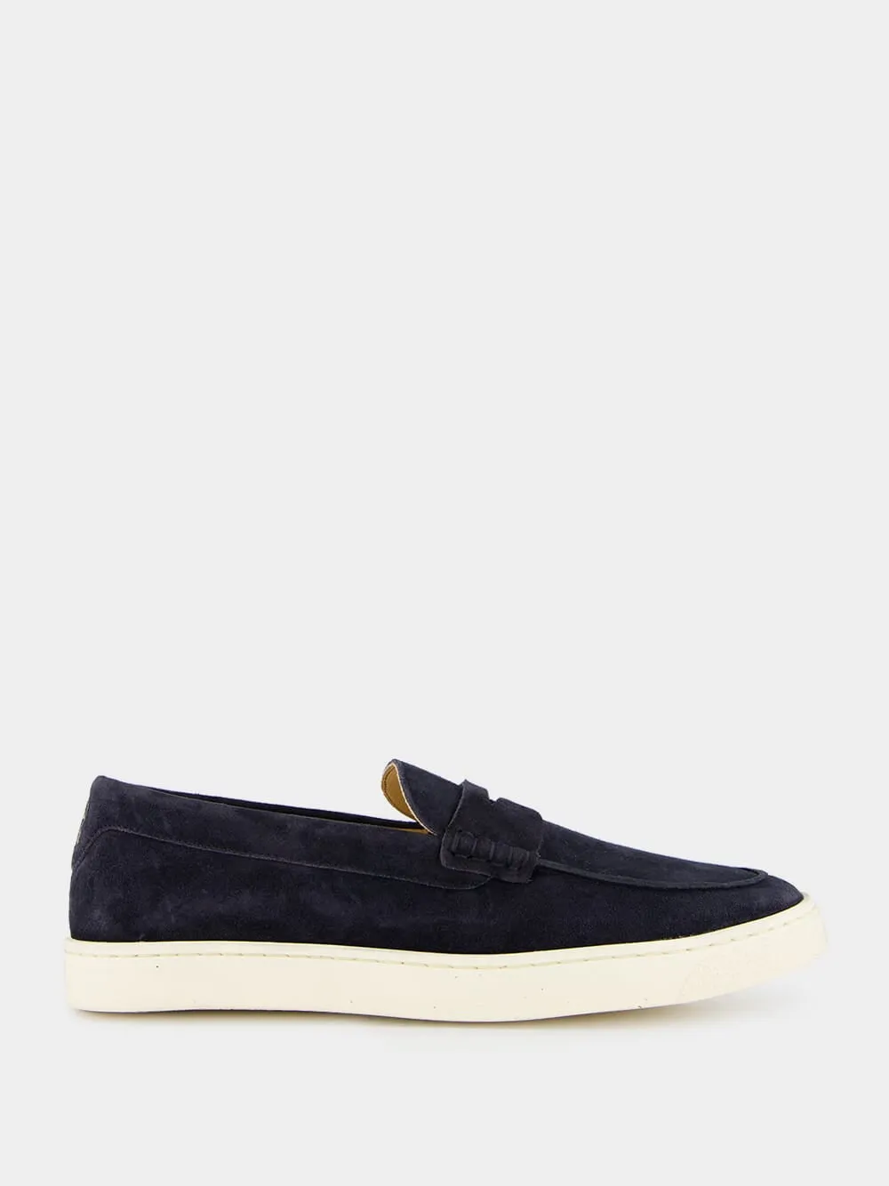 Blue Washed Suede Loafer Sneakers sold by Fashion Clinic
